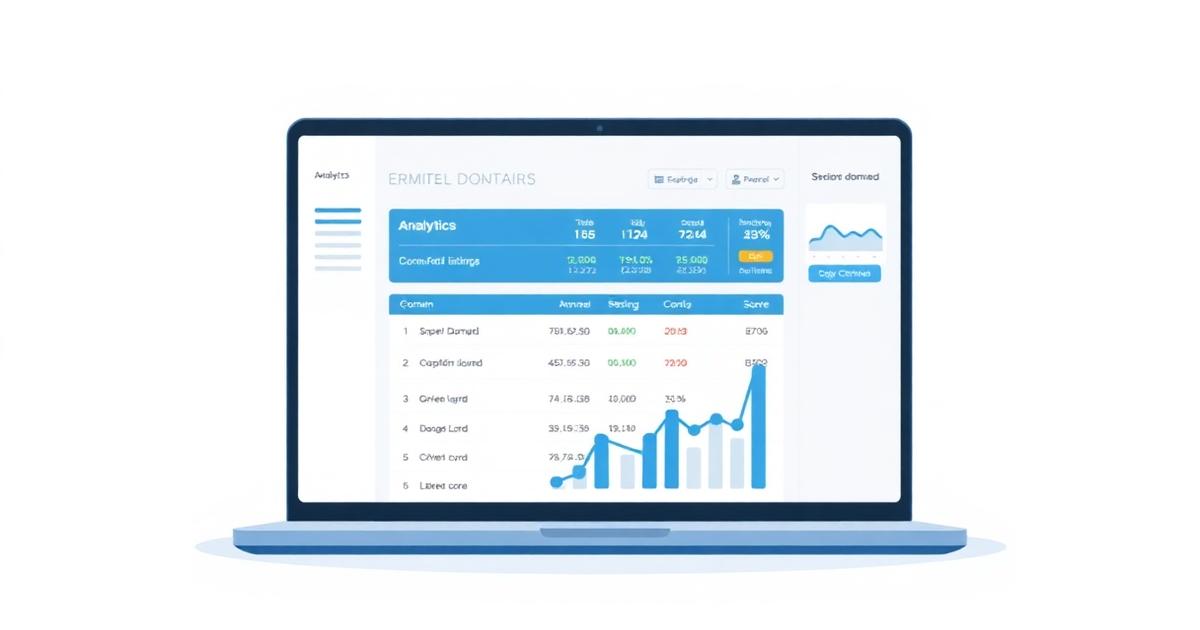 شاشة تحليلات تعرض جدول نطاقات منتهية مع مؤشرات جودة الروابط